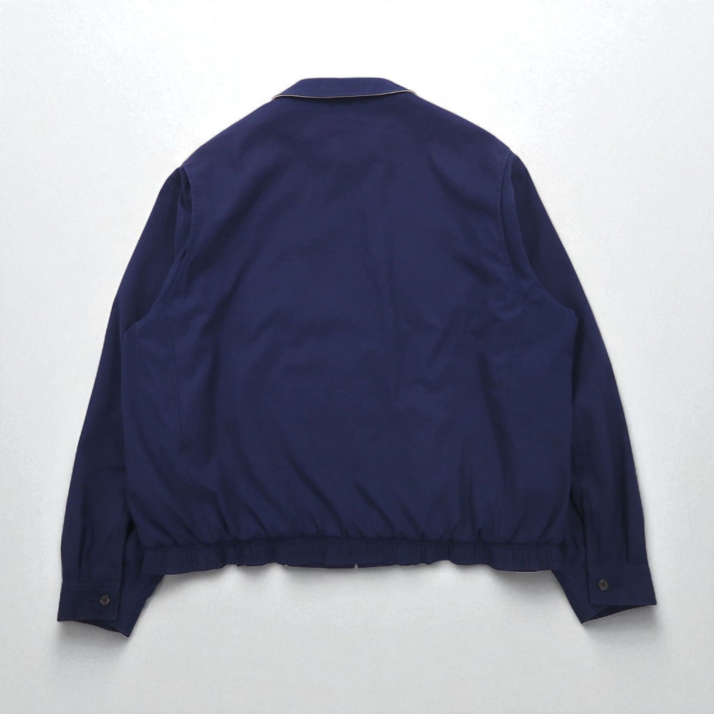 Polo by Ralph Lauren 90年代 スウィングトップ ハリントンジャケット XL ネイビー ポリエステル 裏地チェック スモールポニー刺繍