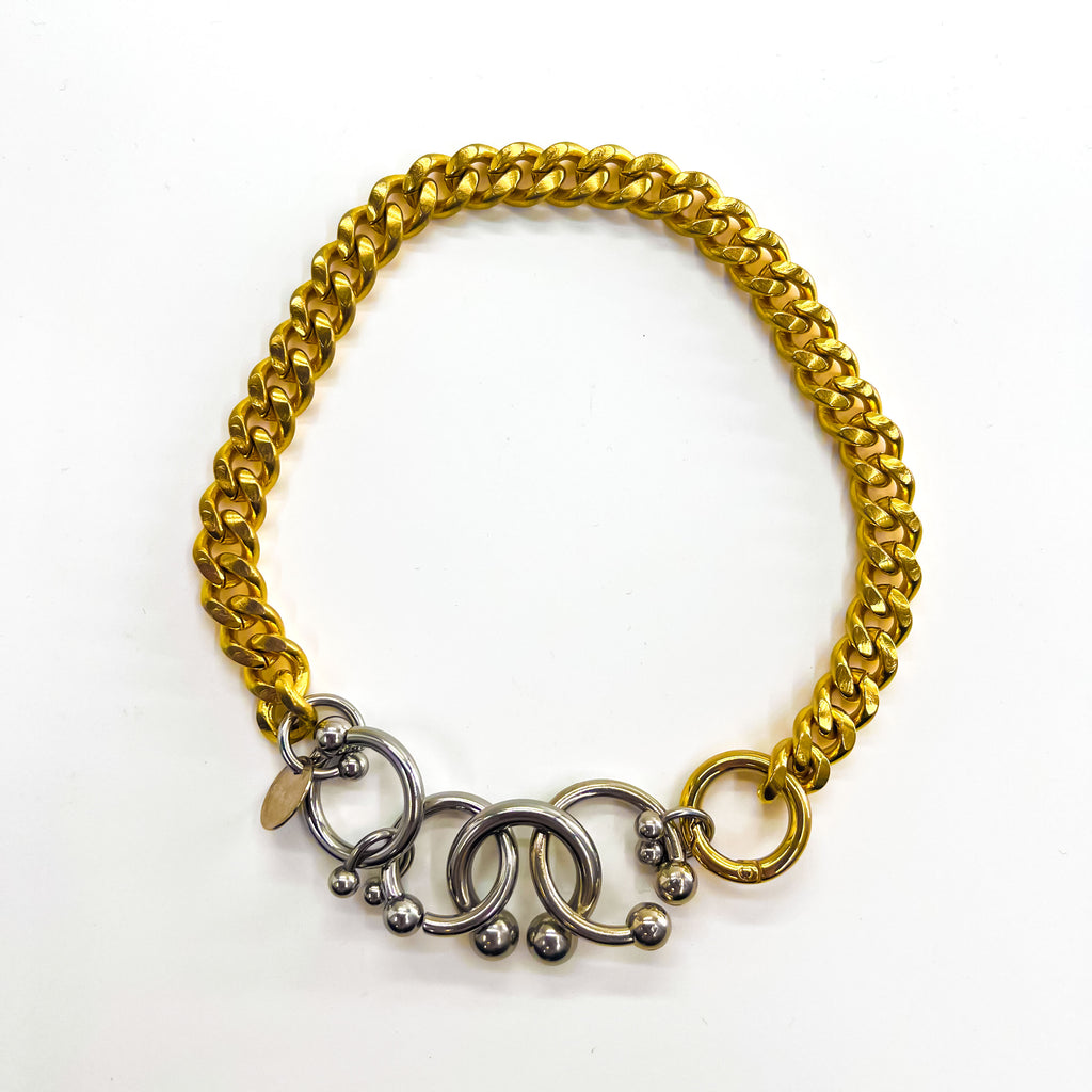 sacai  ボディピアス ネックレス Body Pierce Necklace メタルチェーン シルバー ゴールド