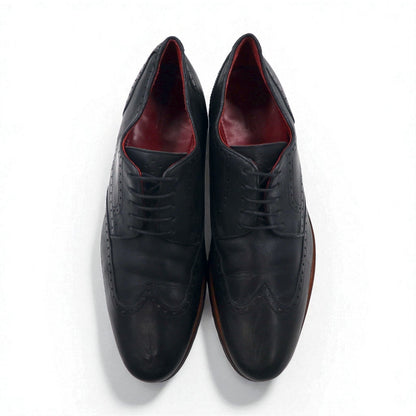 GORDON & BROS ウィングチップ ドレスシューズ 27cm レザー ラグソール グッドイヤーウェルト製法 メダリオン LEVET