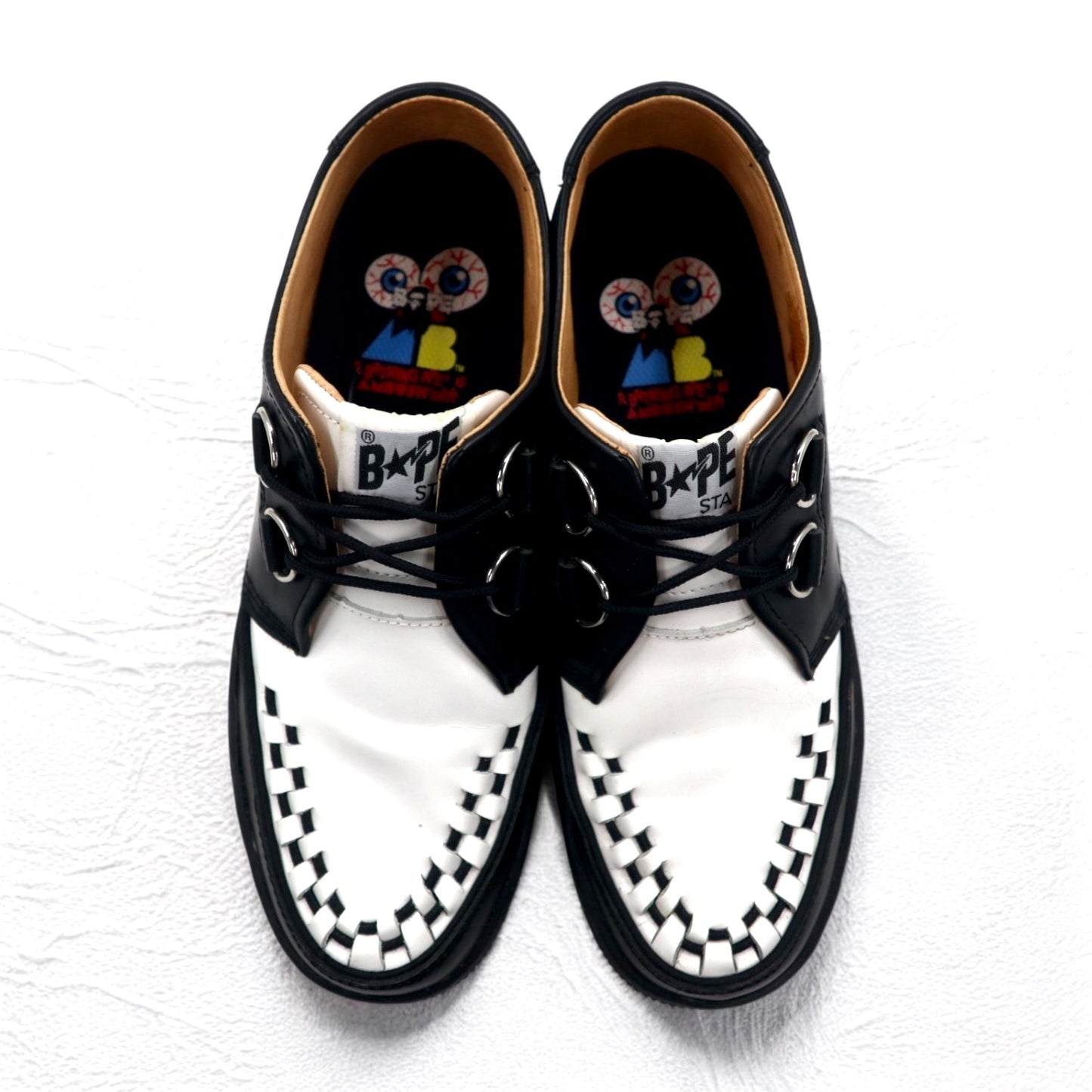 BAPE STA ( A BATHING APE ) × AMBUSH クリーパーシューズ スニーカー 27cm ブラック CREEEPSTA