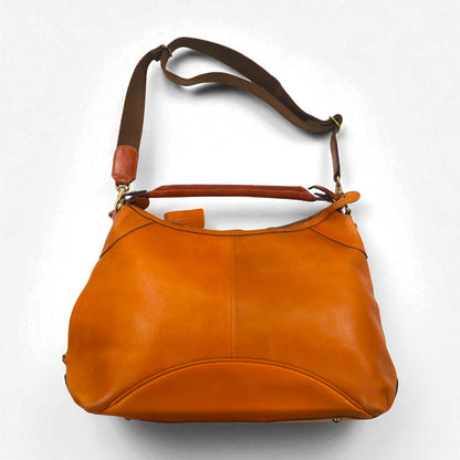 quadro 2WAY レザー ショルダーバッグ キャメル 日本製