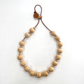 nodzoku ウッドボール ネックレス ベージュ ブラウン Collier. While Natural Wood Ball ヌメ革