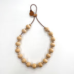 nodzoku ウッドボール ネックレス ベージュ ブラウン Collier. While Natural Wood Ball ヌメ革