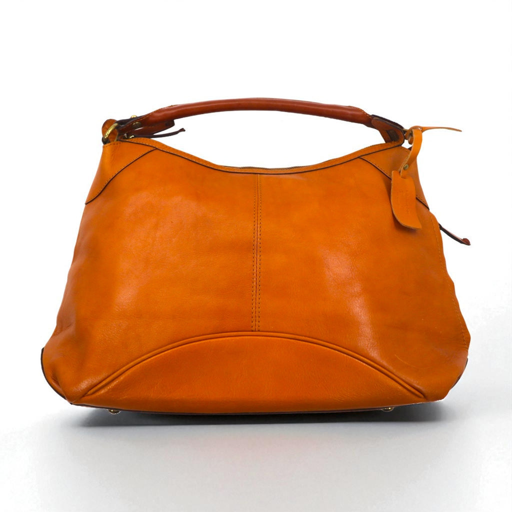 quadro 2WAY Leather Shoulder Bag Camel Made in Japan