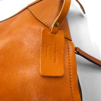 quadro 2WAY Leather Shoulder Bag Camel Made in Japan