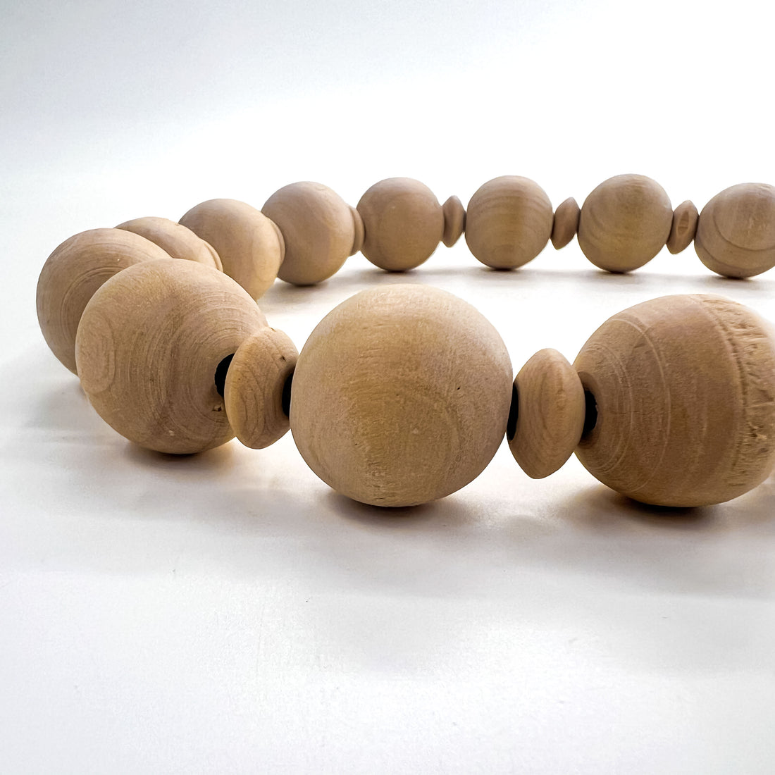 nodzoku ウッドボール ネックレス ベージュ ブラウン Collier. While Natural Wood Ball ヌメ革