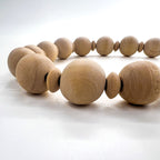 nodzoku ウッドボール ネックレス ベージュ ブラウン Collier. While Natural Wood Ball ヌメ革