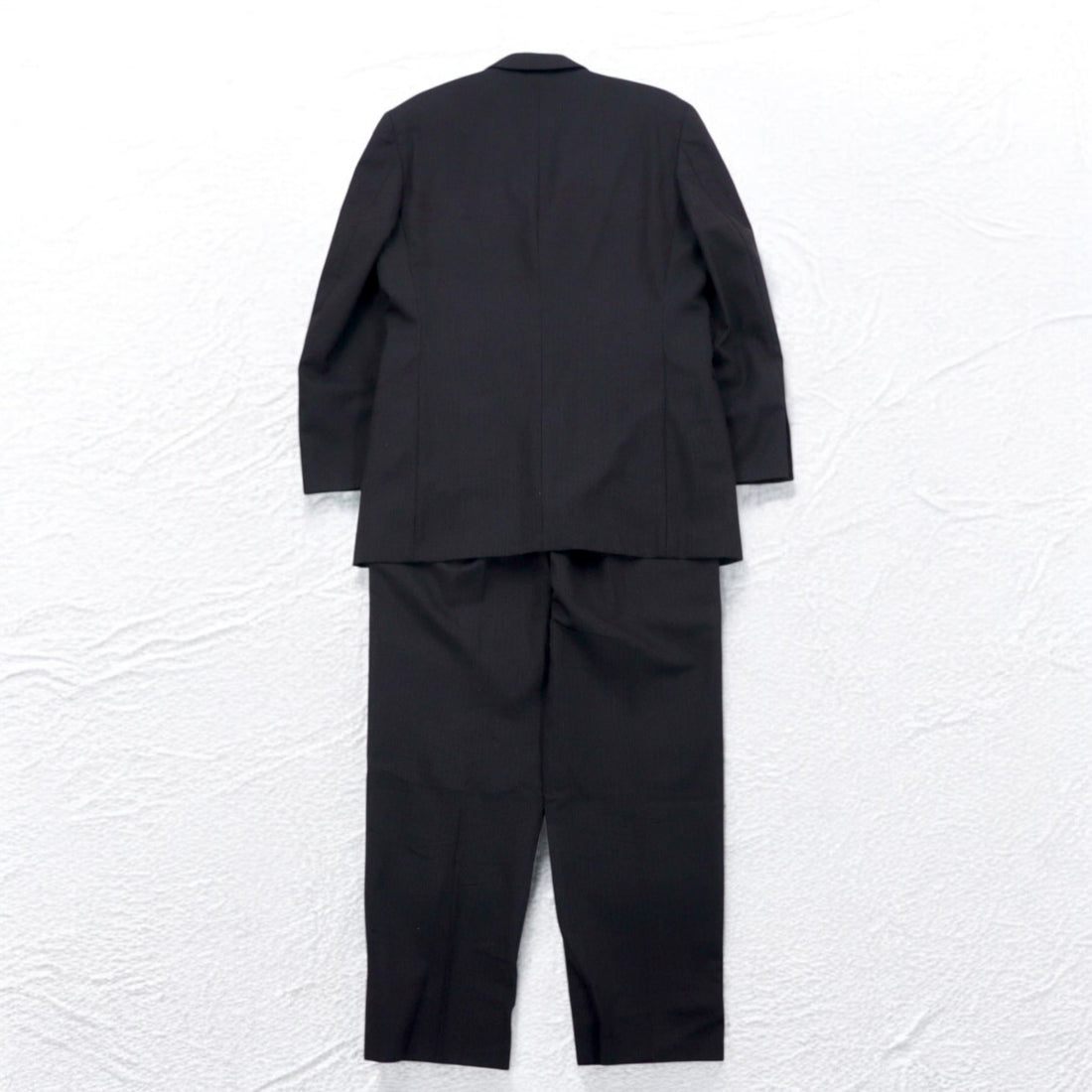 STUDIO by D'URBAN 80s 3B Suit Set Up XL Grey Striped Wool Made in Japan