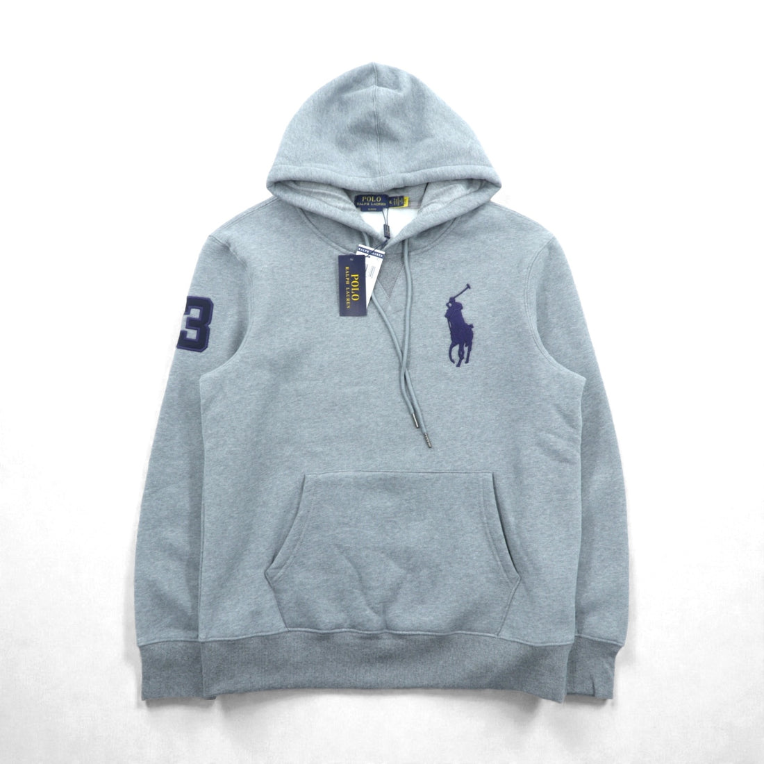 Polo Ralph Lauren ビッグポニー 刺繍 プルオーバー パーカー XL グレー カンガルーポケット 未使用品