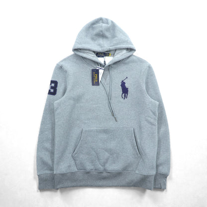 Polo Ralph Lauren ビッグポニー 刺繍 プルオーバー パーカー XL グレー カンガルーポケット 未使用品