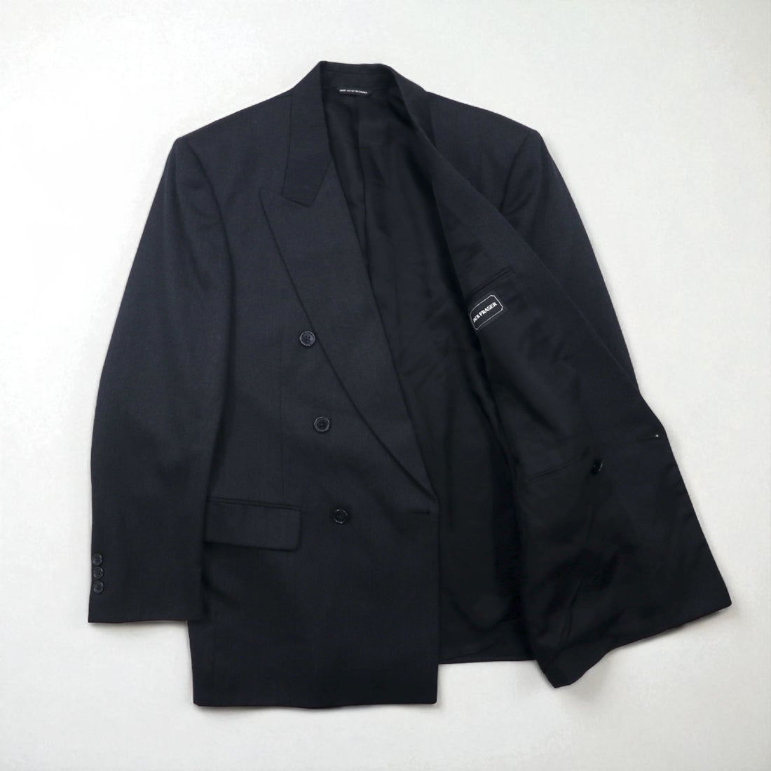 80s Canada UNION MADE Vintage Blazer BOSA 80年代 カナダ製 ダブル ブレザー ピークドラベル テーラードジャケット L ユニオンメイド ACTWUタグ JACK FRASER別注