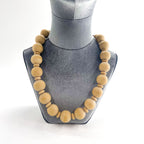 nodzoku ウッドボール ネックレス ベージュ ブラウン Collier. While Natural Wood Ball ヌメ革