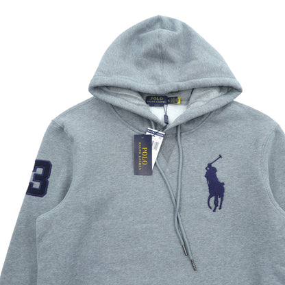 Polo Ralph Lauren ビッグポニー 刺繍 プルオーバー パーカー XL グレー カンガルーポケット 未使用品