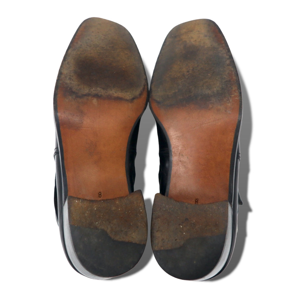 CELINE オールド ジョッパーブーツ サイドジップ 25cm ブラック レザー