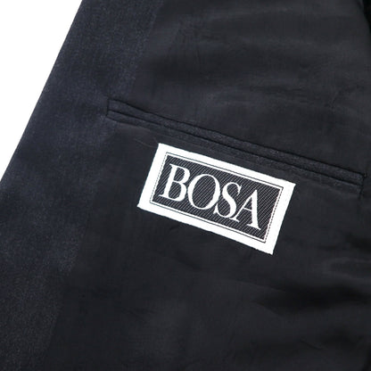 80s Canada UNION MADE Vintage Blazer BOSA. 80s Canadian-made double-breasted blazer with peaked velvet, size L. Union Made with ACTWU tag. Exclusively made by Jack Fraser.