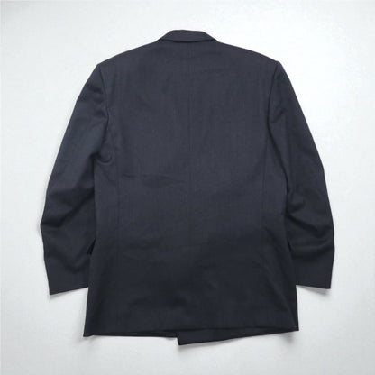 80s Canada UNION MADE Vintage Blazer BOSA. 80s Canadian-made double-breasted blazer with peaked velvet, size L. Union Made with ACTWU tag. Exclusively made by Jack Fraser.