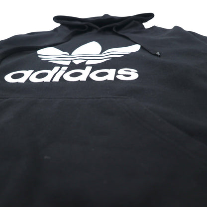 adidas originals トレフォイルロゴ プルオーバー パーカー XL ブラック TREEFOIL LEAF PRINT LOGO G92596
