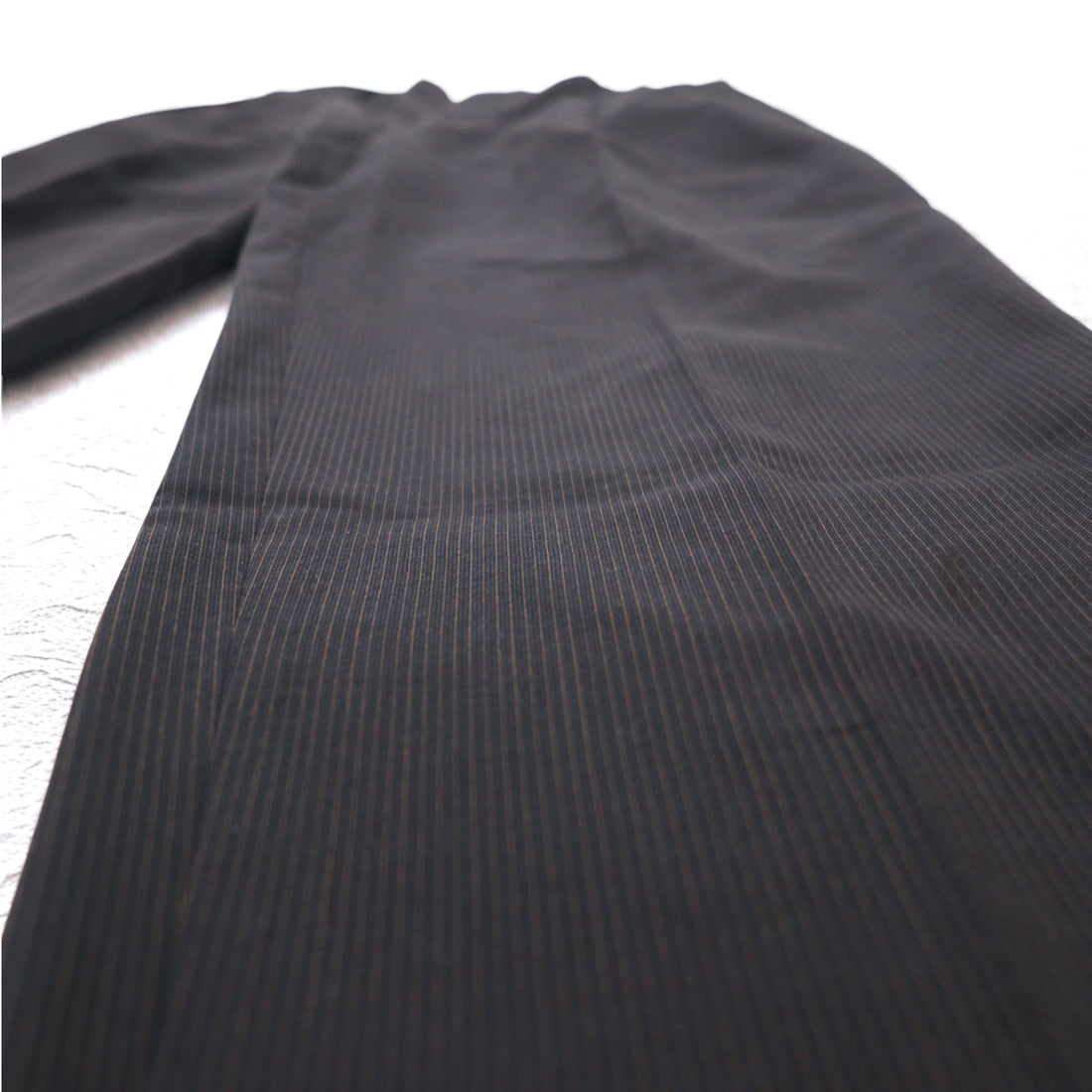 STUDIO by D'URBAN 80s 3B Suit Set Up XL Grey Striped Wool Made in Japan