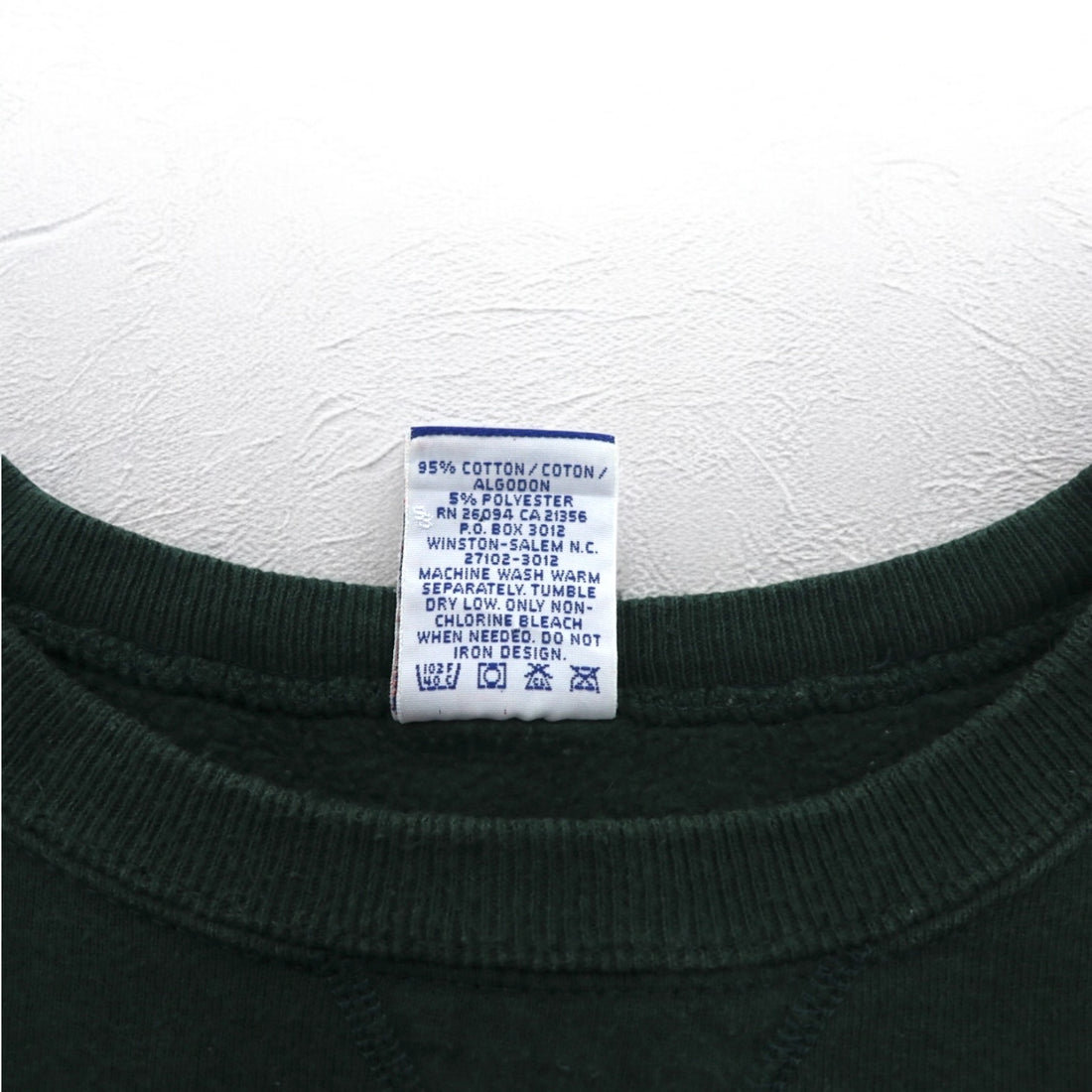 Champion 90s Made in USA Embroidered Tag Crew Neck Sweatshirt XL Green One Point Logo Embroidery