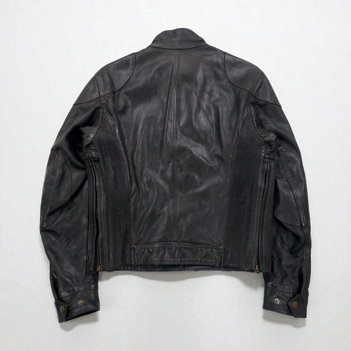 Belstaff イタリア製 ギャングスター ハンドワックス レザー モーターサイクルジャケット ライダース M ブラウン