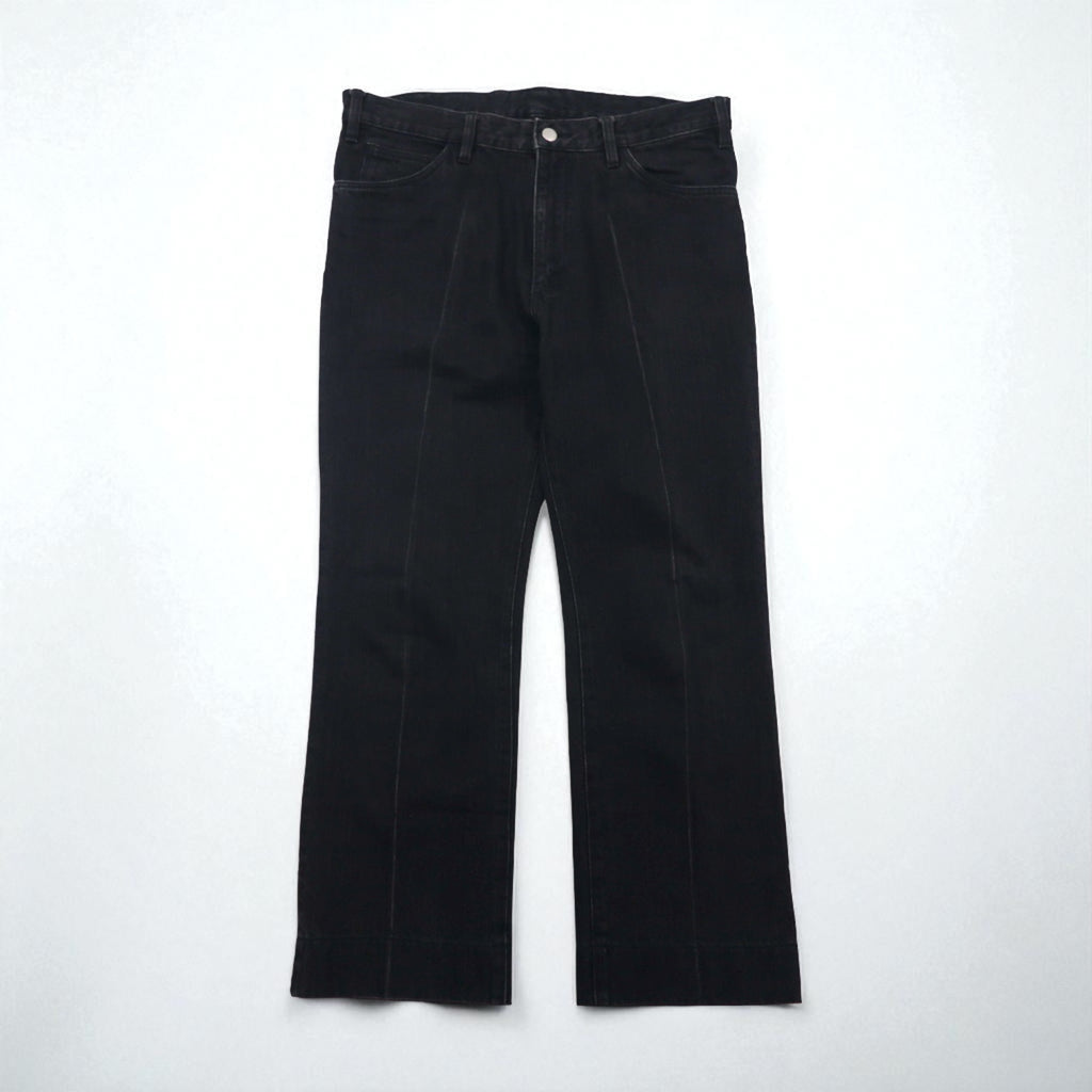 URU Center Crease Denim Jeans, Size M, Black, 19SUP11B, Made in Japan