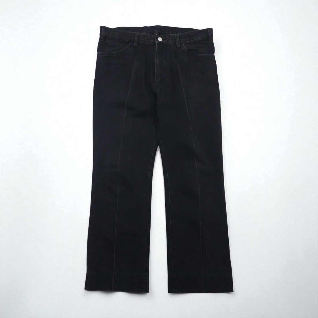 URU Center Crease Denim Jeans, Size M, Black, 19SUP11B, Made in Japan