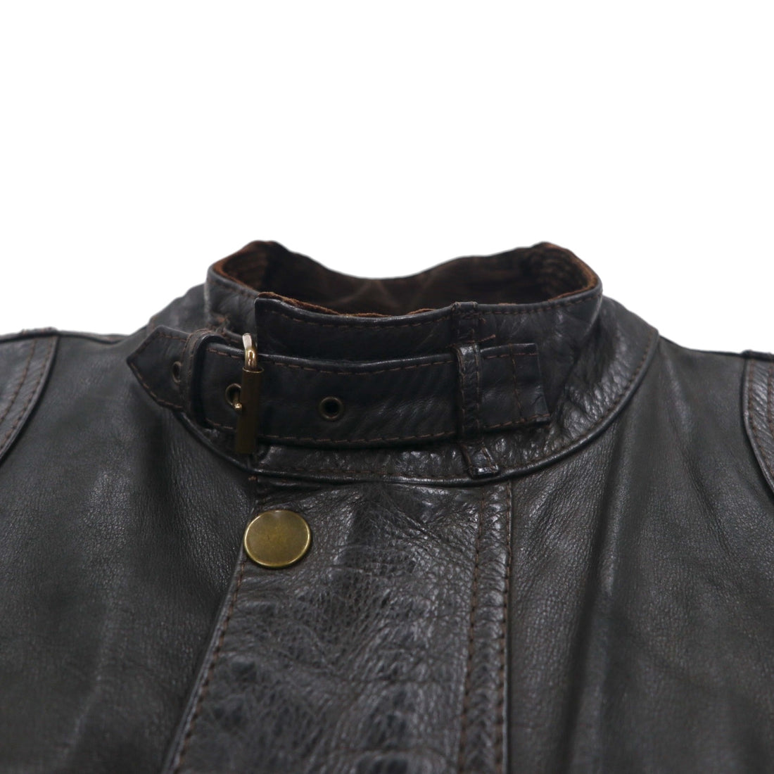 Belstaff イタリア製 ギャングスター ハンドワックス レザー モーターサイクルジャケット ライダース M ブラウン