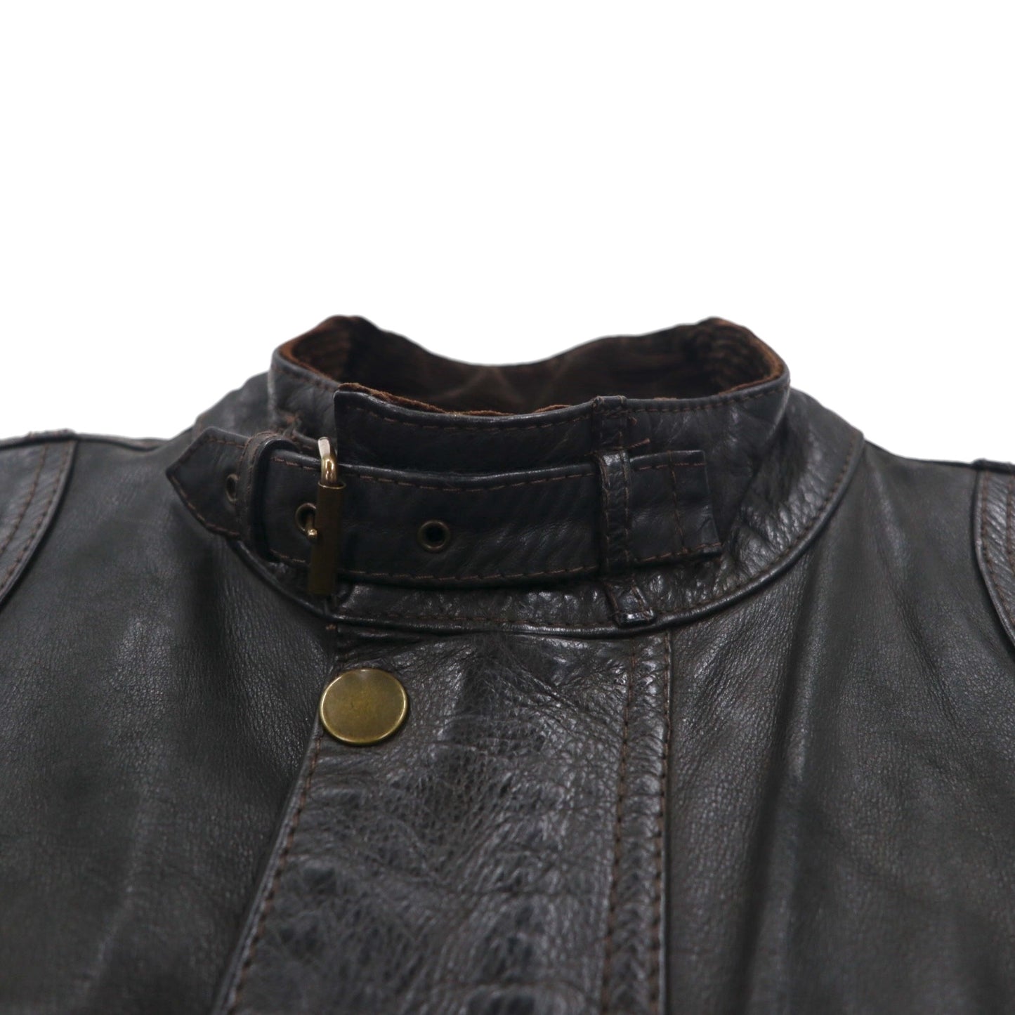 Belstaff イタリア製 ギャングスター ハンドワックス レザー モーターサイクルジャケット ライダース M ブラウン