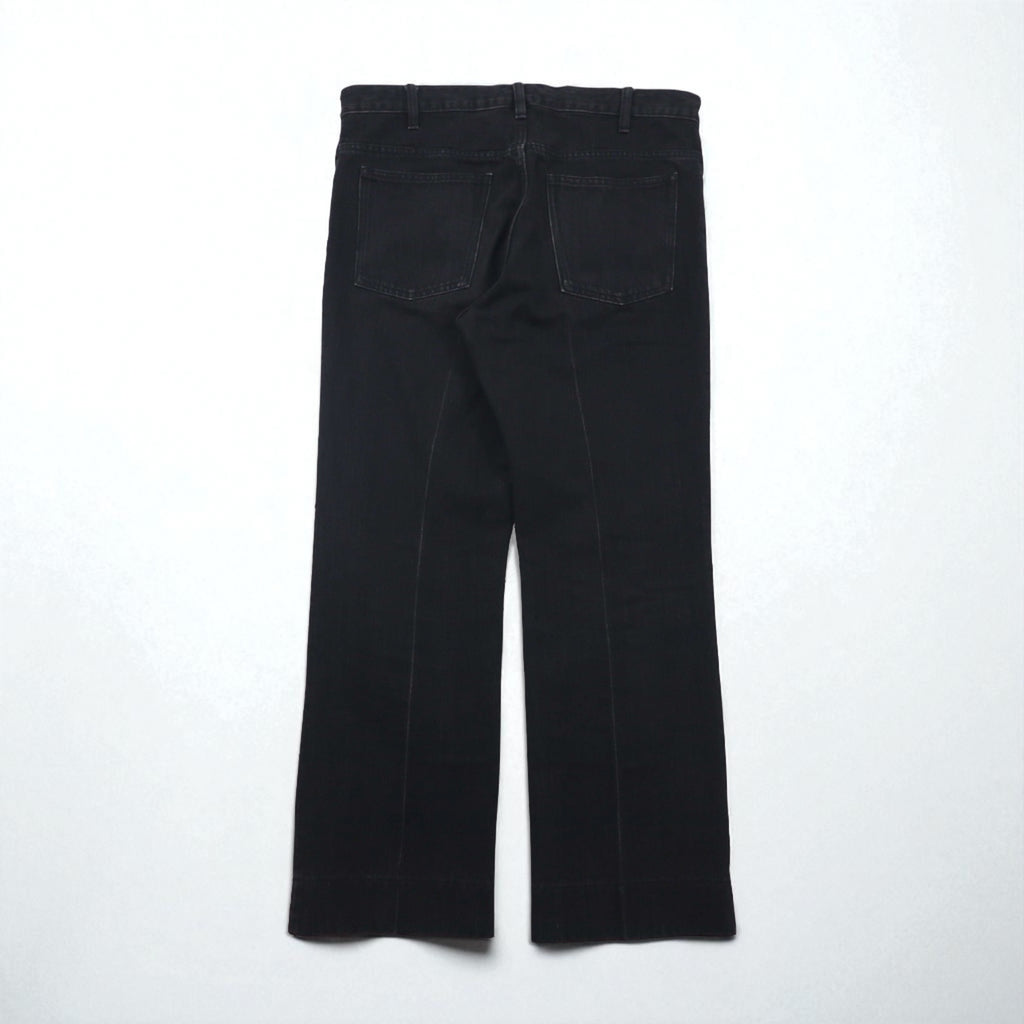 URU Center Crease Denim Jeans, Size M, Black, 19SUP11B, Made in Japan