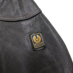 Belstaff Italian Gangster Hand Waxed Leather Motorcycle Jacket Riders M Brown