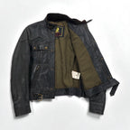 Belstaff Italian Gangster Hand Waxed Leather Motorcycle Jacket Riders M Brown