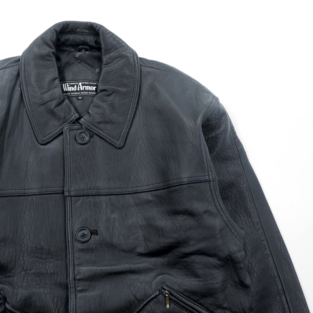 Wind Armor 90年代 ラムレザー カーコート ハーフコート ジャケット M ブラック 本革 レザー