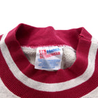 Hanes USA Made 90s ACTIVE WEAR Ribline Sweatshirt M Gray Cotton LAKE TAHOE