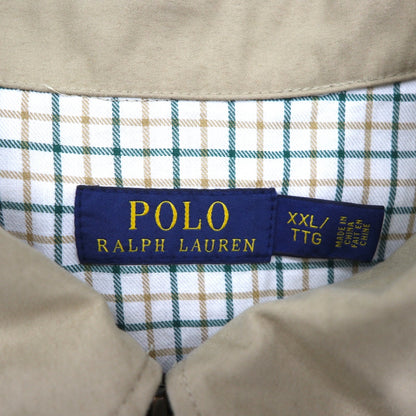 Polo Ralph Lauren スウィングトップ ハリントンジャケット ピーチスキン 2XL ベージュ スモールポニー刺繍 チンストラップ