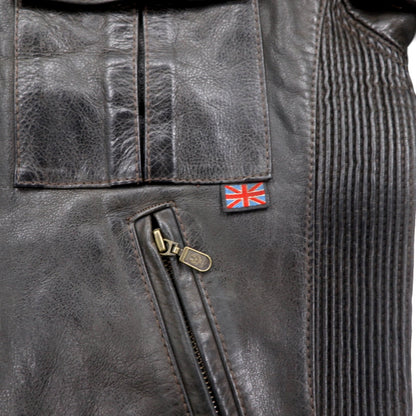 Belstaff イタリア製 ギャングスター ハンドワックス レザー モーターサイクルジャケット ライダース M ブラウン