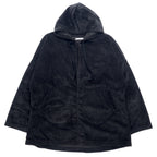 日本然リトテ-古着オンライン-s.k. manor hill USA製 コーデュロイ アノラックパーカー L ブラック コットン-s.k. manor hill USA Made Corduroy Anorak Hoodie L Black Cotton