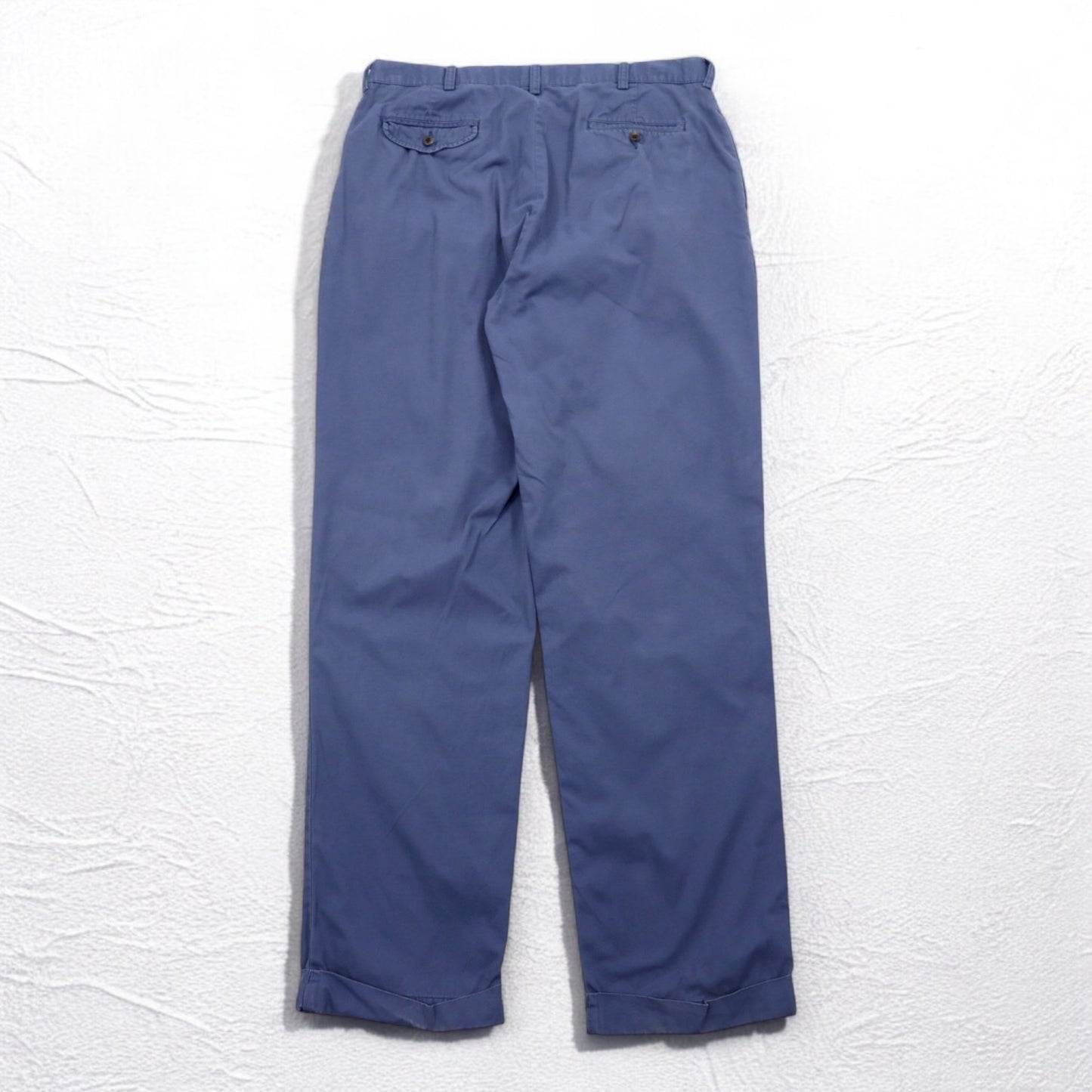Polo by Ralph Lauren 90年代 タック ワイド チノパンツ L ブルー コットン HAMMOND PANT