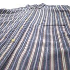 LLBean 90s Button Down Shirt, Large, Blue, Striped, Cotton, Made in Costa Rica