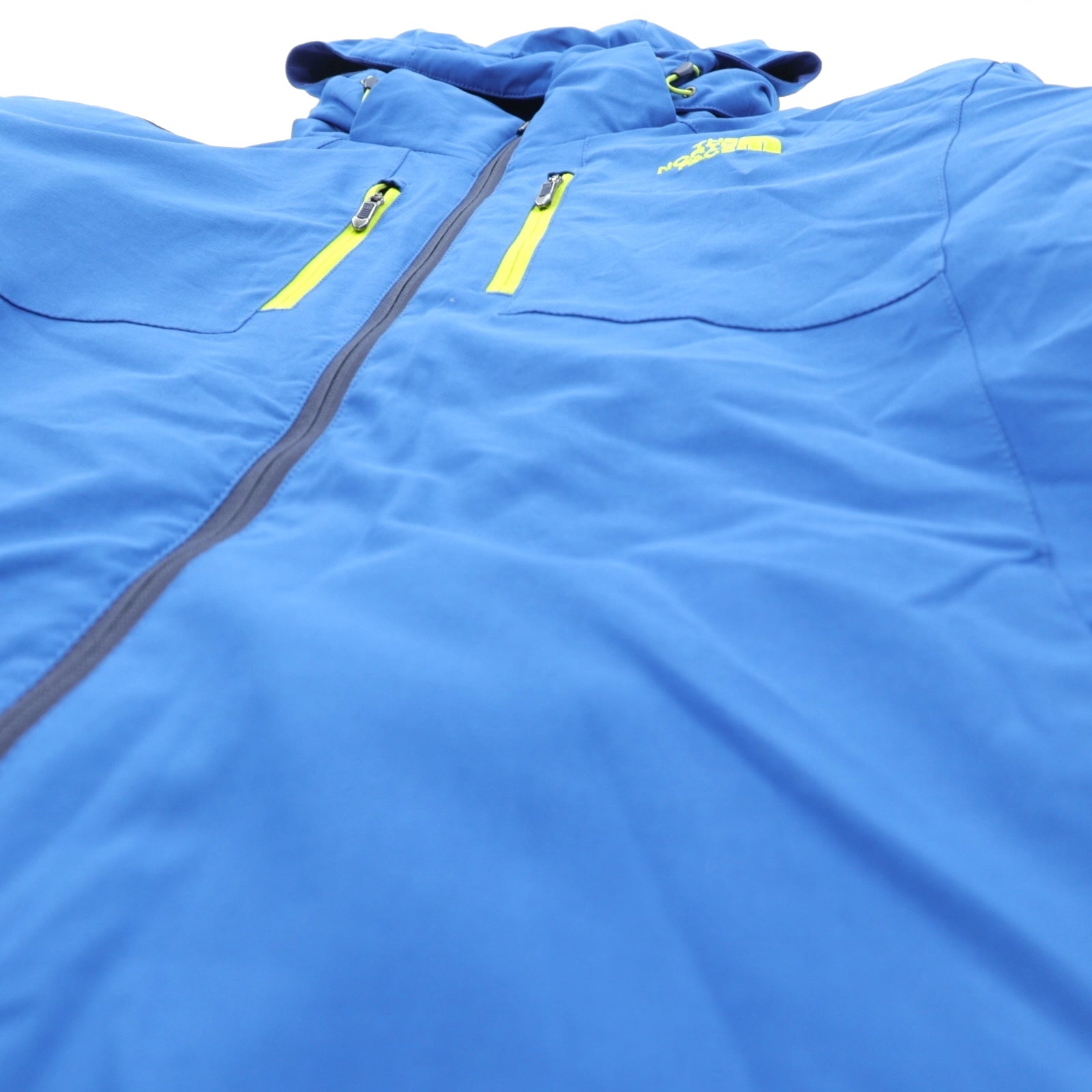 THE NORTH FACE 中綿 マウンテンパーカー L ブルー 防水 フード着脱 BACKSIDE JACKET CE12 US規格