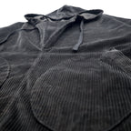 sk manor hill USA made corduroy anorak parka L black cotton
