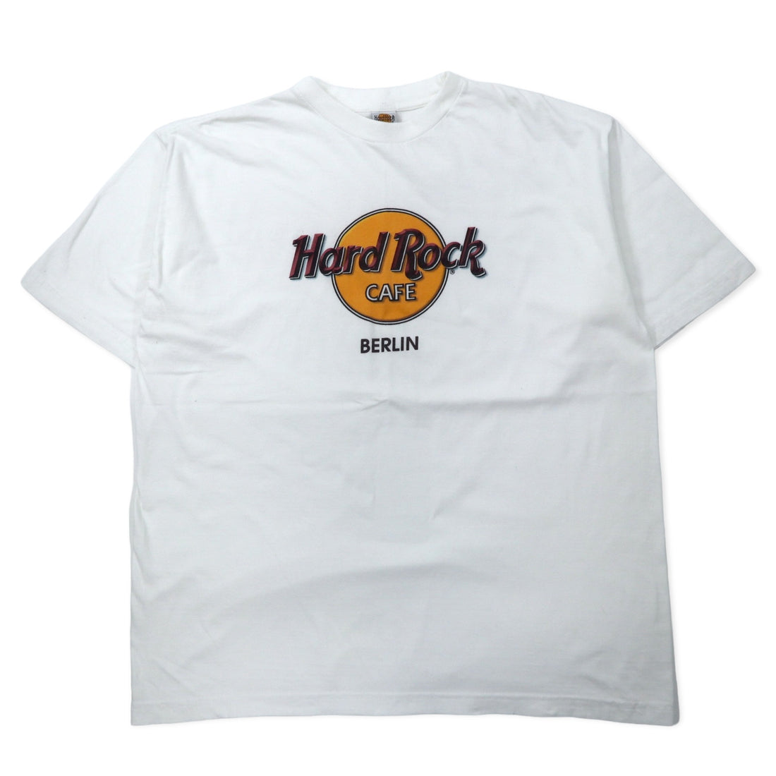 日本然リトテ-古着オンライン-Hard Rock CAFE ロゴプリント Tシャツ XL ホワイト コットン ビッグサイズ BERLIN-Hard Rock CAFE Logo Print T-Shirt XL White Cotton Big Size BERLIN