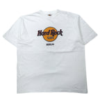 日本然リトテ-古着オンライン-Hard Rock CAFE ロゴプリント Tシャツ XL ホワイト コットン ビッグサイズ BERLIN-Hard Rock CAFE Logo Print T-Shirt XL White Cotton Big Size BERLIN