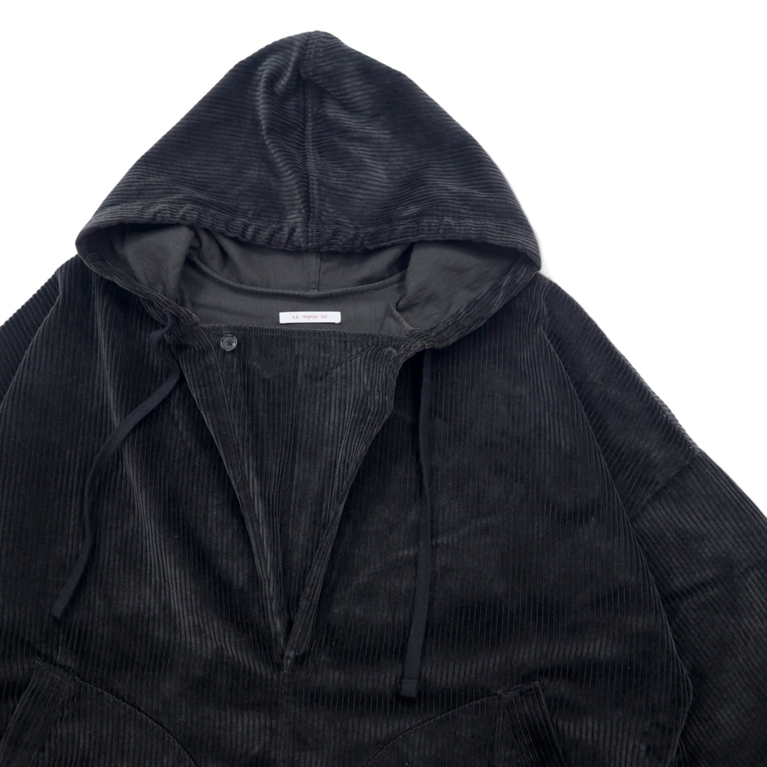 sk manor hill USA made corduroy anorak parka L black cotton