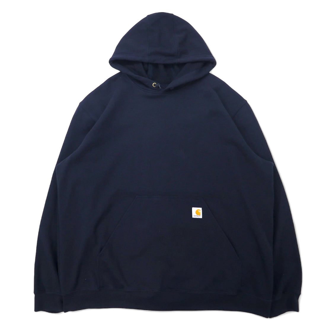 日本然リトテ-古着オンライン-carhartt ルーズフィット プルオーバー パーカー 2XL ネイビー コットン 裏起毛 MIDWEIGHT PO HOODIE K121-472-carhartt Loose Fit Pullover Hoodie 2XL Navy Cotton brushed lining MIDWEIGHT PO HOODIE K121-472