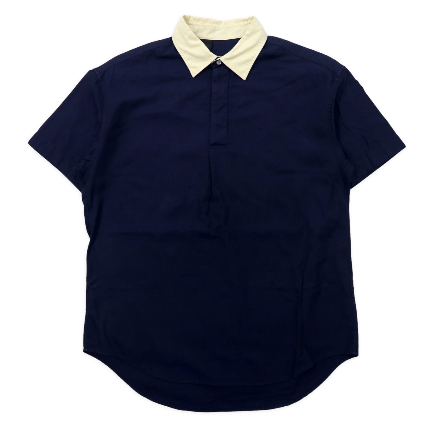 N.HOOLYWOOD Pullover Short Sleeve Shirt 36 Navy Cotton 231-SH09 ...