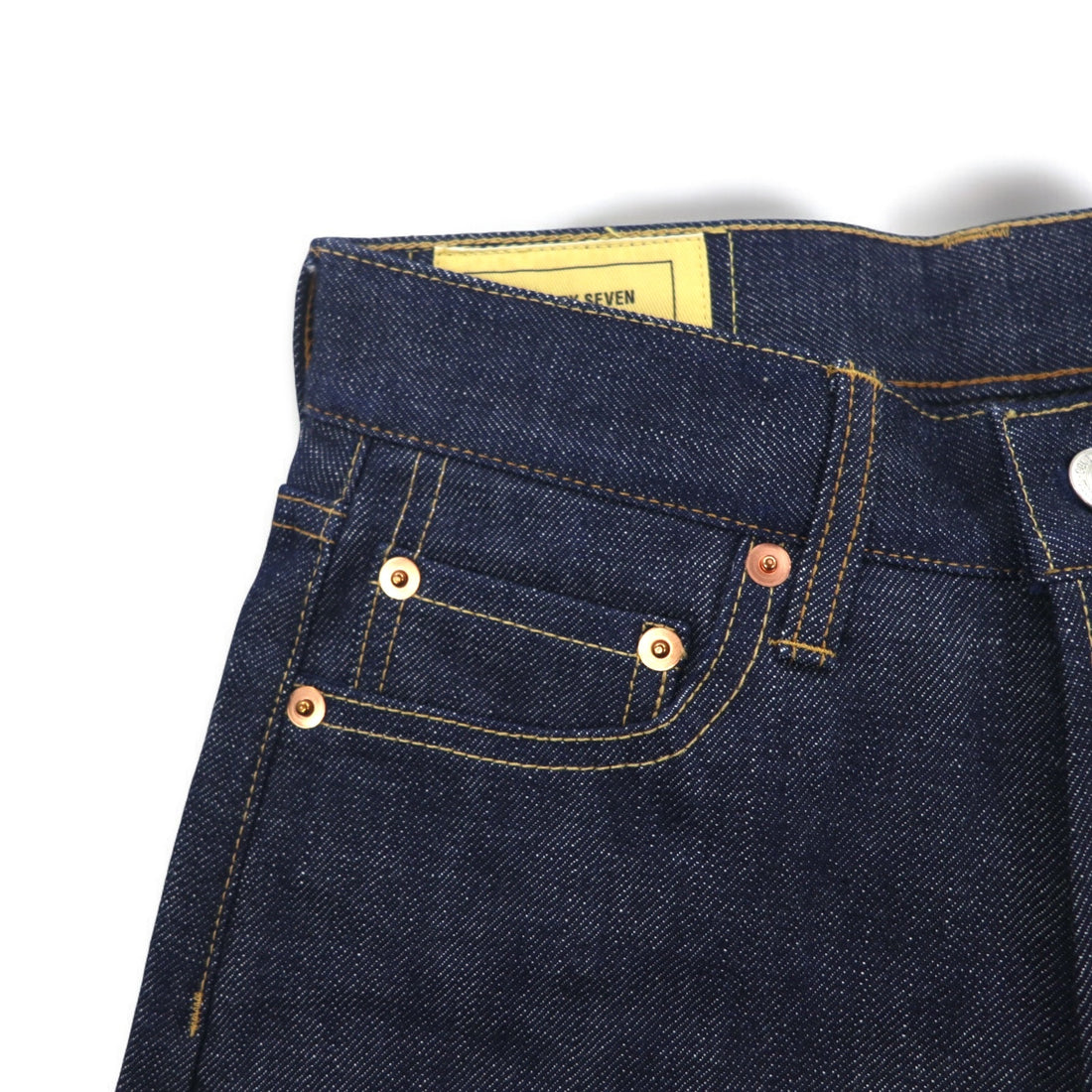 SEVEN BY SEVEN Rigid Denim Pants S Blue Selvedge Red Edge 800-9240077 Made in Japan Unused
