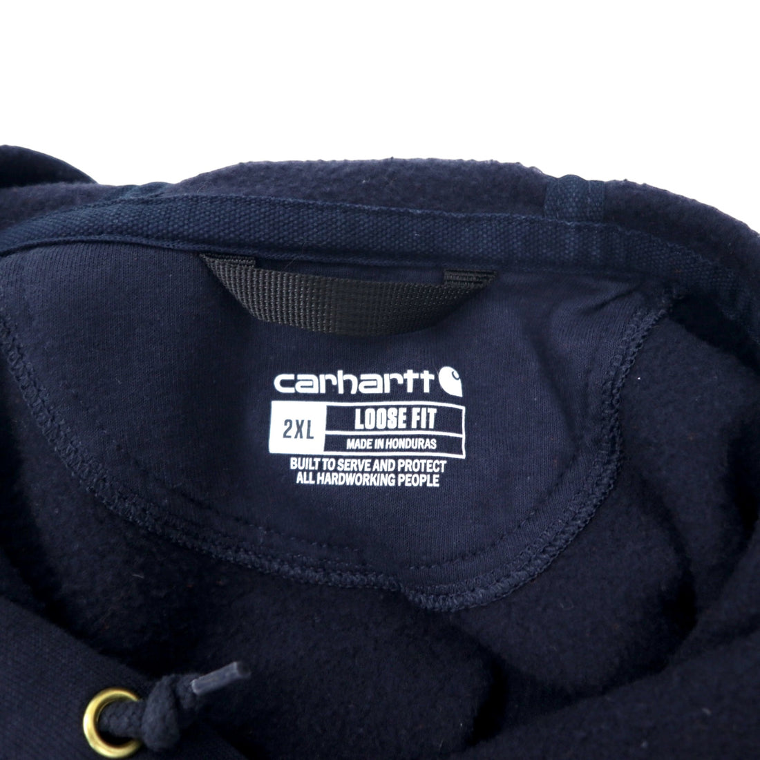 carhartt loose fit pullover hoodie 2XL navy cotton fleece lining MIDWEIGHT PO HOODIE K121-472