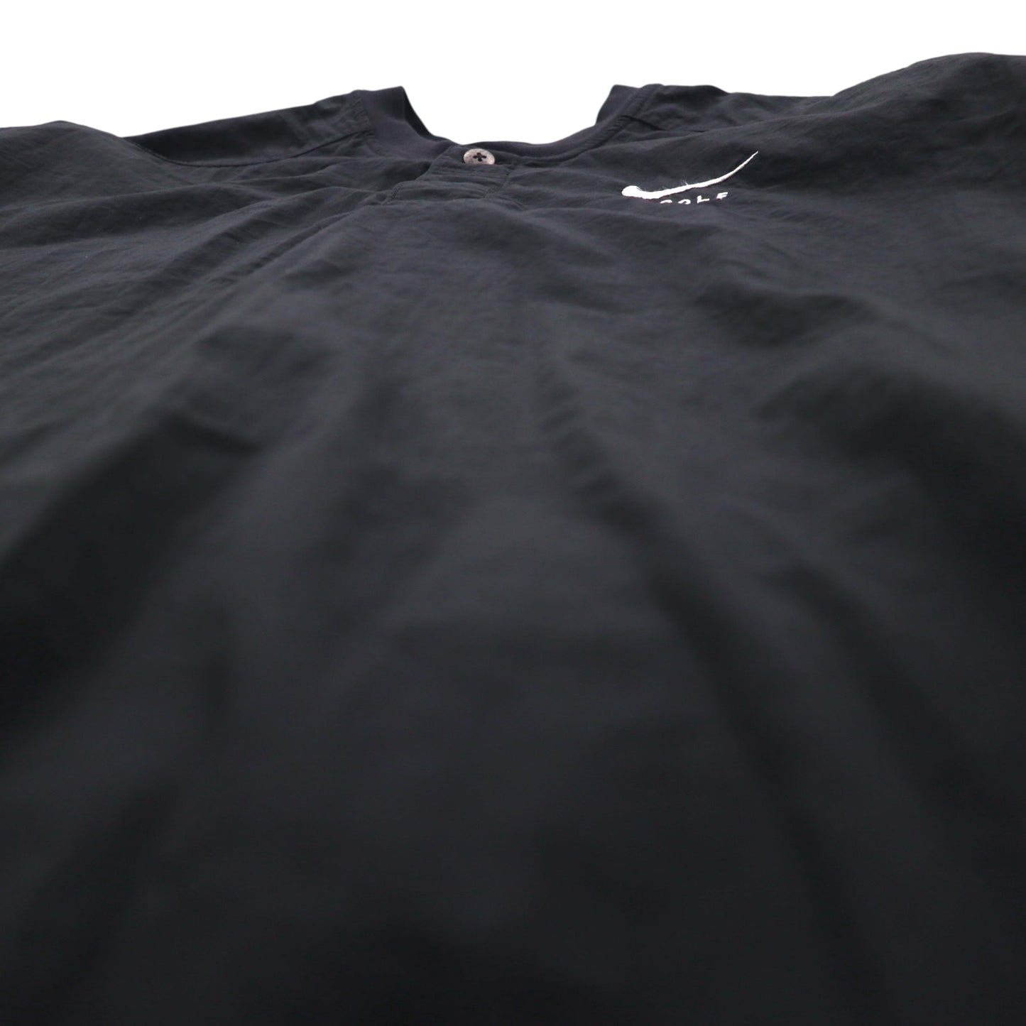 NIKE Piste Pullover Nylon Jacket Jersey Size L Black Swoosh