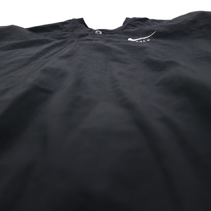 NIKE Piste Pullover Nylon Jacket Jersey Size L Black Swoosh