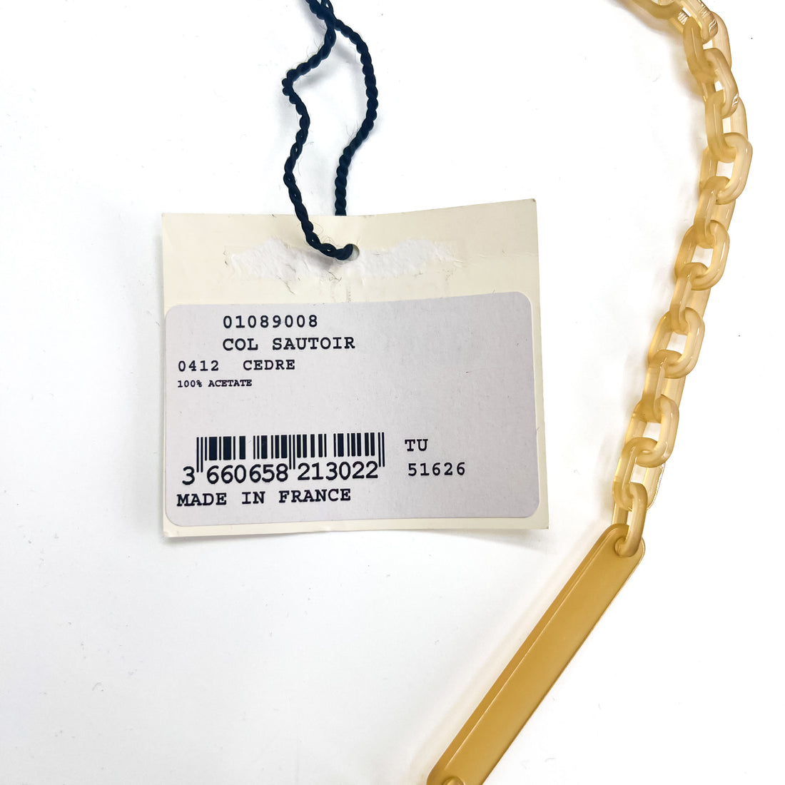 Jean Paul GAULTIER フランス製 アセテート マーブルプレート ネックレス 90年代 ヴィンテージ 未使用品